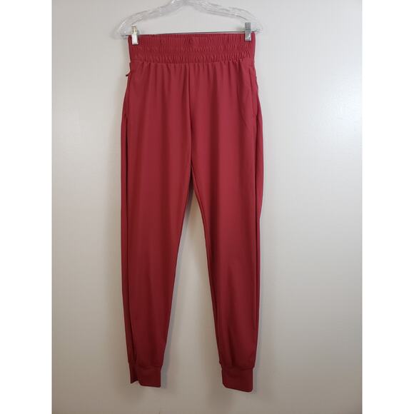 (O5) Balance Athletica Joggers Womens Size S Gym Athletic Rust Red Strertch - Picture 1 of 8